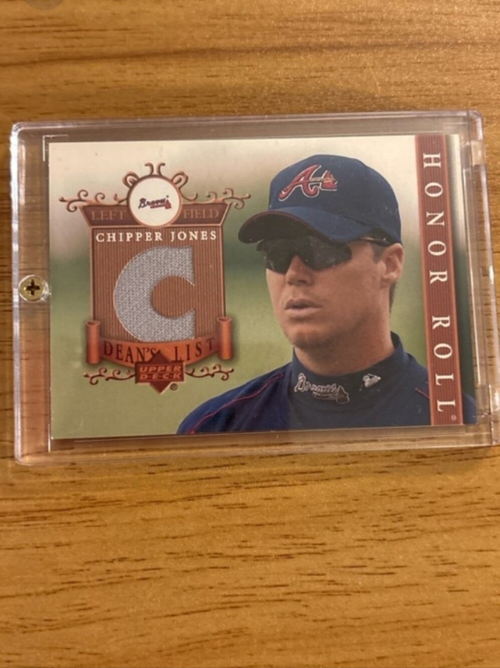 Chipper Jones 2003 Upper Deck Honor Roll Dean’s List Jersey Card Braves